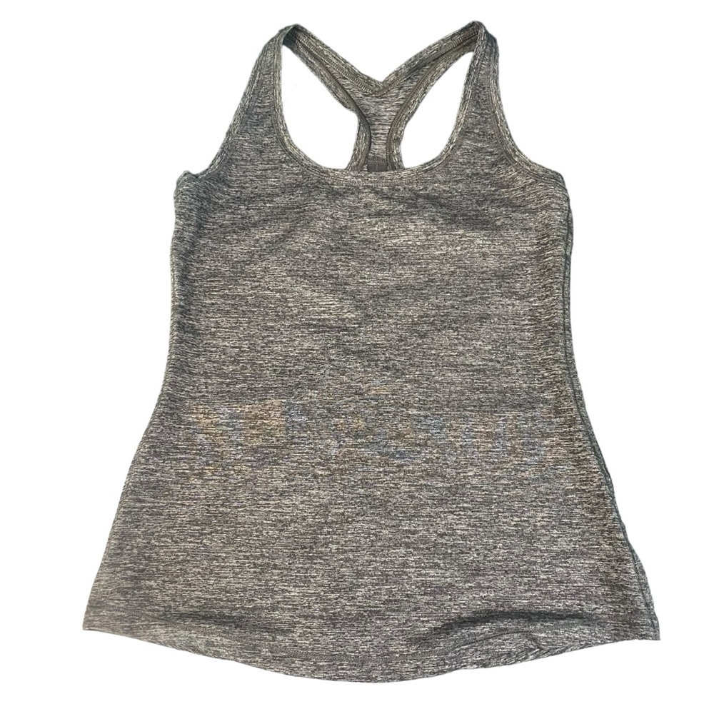 Yogalicious Black Gray Scoopneck Racerback Workout Yoga Tank Top Size Large